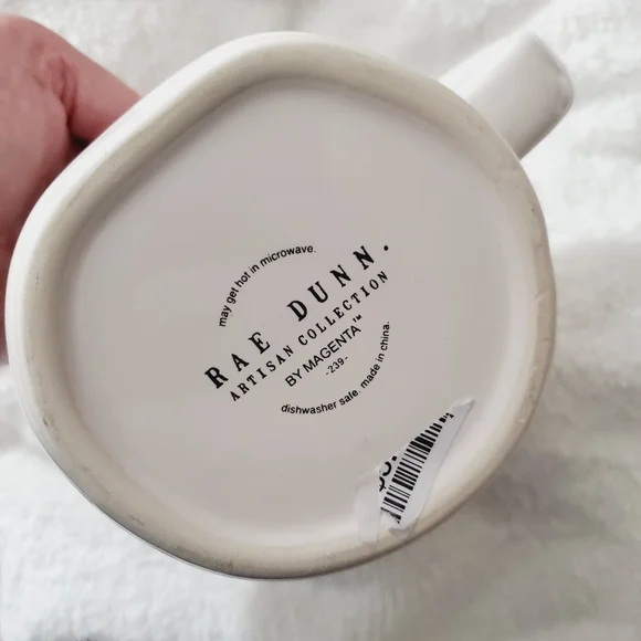 Nwt Rae Dunn  mug cup coffee tea oversized FRIGHT NIGHT HALLOWEEN ORANGE INSIDE - Picture 4 of 4